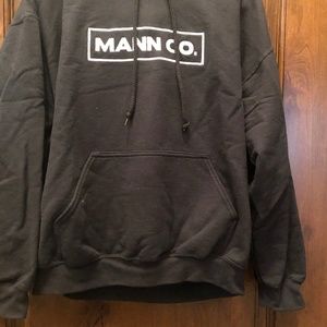 Heavy duty hoodie branded 'Mann Company'
